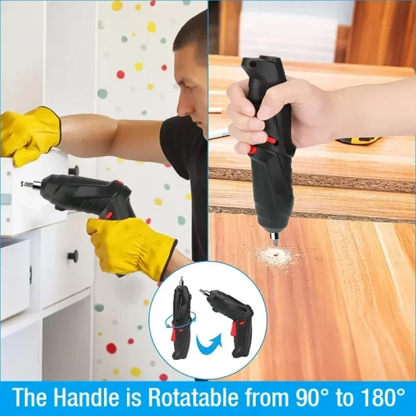 47 PCS 3 6V Cordless Screwdriver Set with 1800mAh Battery Portable Electric Screwdriver for Household Maintenance Power Tools - Image 5