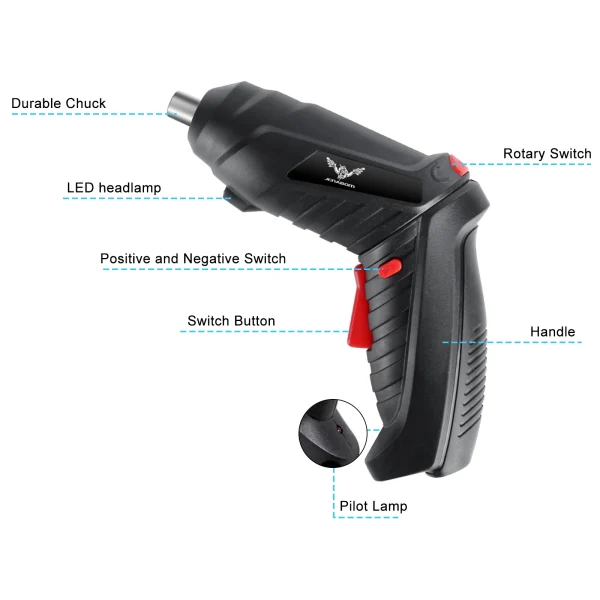 3.6v Power Tools Set Household Maintenance Repair 1800mAh Lithium Battery Mini Household Electric Drill Cordless Screwdriver - Image 2