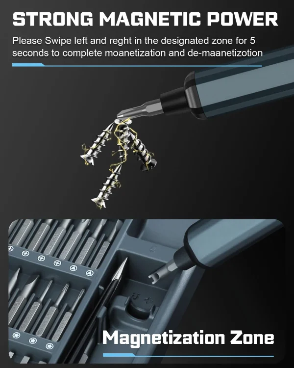 68 in 1 Electric Screwdriver Set 5 Torque Settings Precision Power Tool Magnetic Screw Driver Bits for iPhone Glasses Watch PC - Image 5