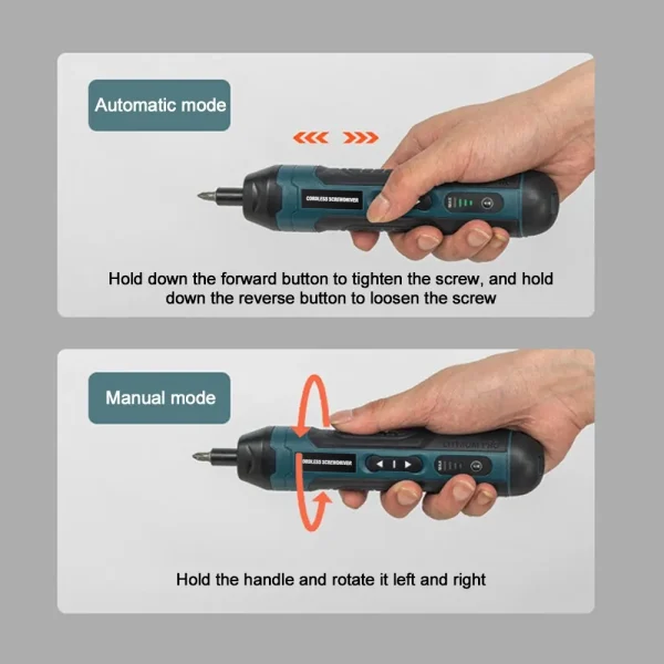 Mini Cordless Electric Screwdriver Rechargeable 1300mah Power Drill Bits Set 3.6V Household Disassembly Torque Repair Tools Kit - Image 2
