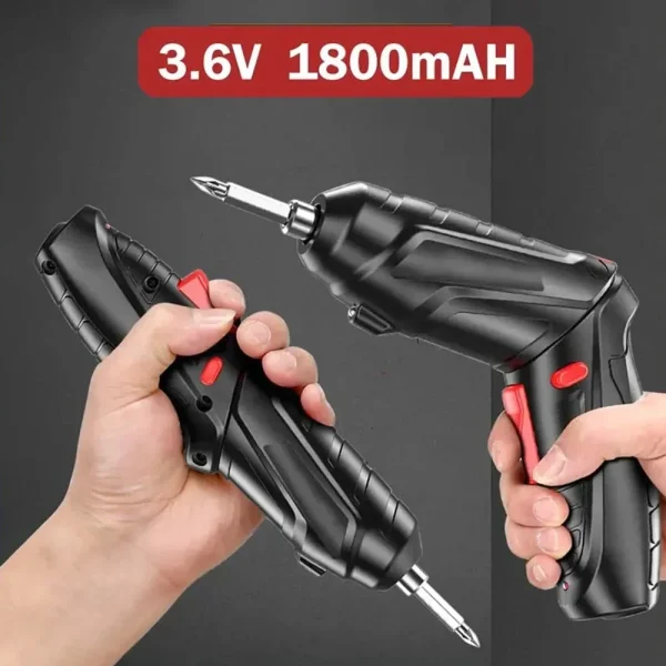 47 PCS 3 6V Cordless Screwdriver Set with 1800mAh Battery Portable Electric Screwdriver for Household Maintenance Power Tools - Image 2