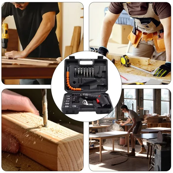 Electric Screwdriver Battery Rechargeable Cordless Screwdriver Powerful Impact Wireless Screwdriver Set Mini Drill Power Tools - Image 2